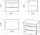 Grossman Мебель для ванной Кросс 65 подвесная бетон – картинка-23